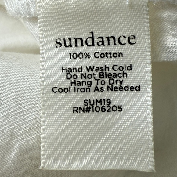 SUNDANCE Imperial Eyelet Dress Ivory Lace Shift Dress 100% Cotton Size XL BOHO - Picture 11 of 14